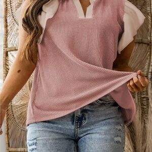Elegant Mauve Sleeveless Blouse